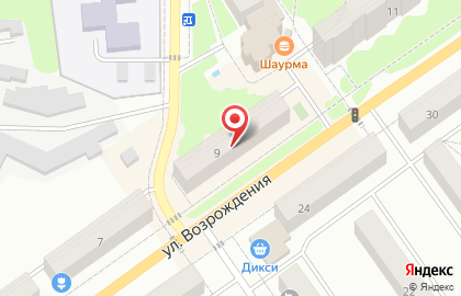 Магазин Мир плитки на улице Возрождения на карте