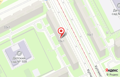 Компания Натяжные потолки Санкт-Петербург на Купчинской улице на карте