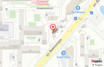 Кафе SMETANA в Свердловском районе на карте