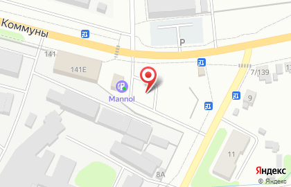 Продовольственный магазин на улице Парижской Коммуны на карте