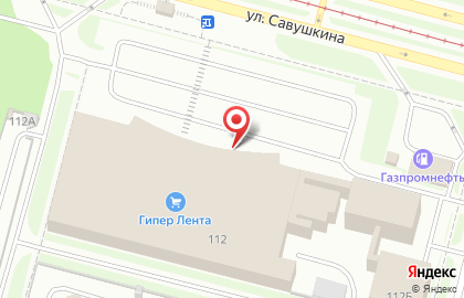Гипермаркет Лента на улице Савушкина на карте