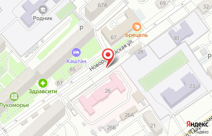 Бакалейная лавка на Новороссийской улице на карте