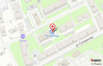 Супермаркет Пятёрочка в Прокопьевске на карте