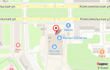 Супермаркет Дикси на Комсомольской улице в Новомосковске на карте