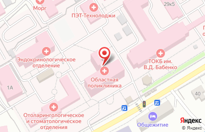 Поликлиника взрослая Тамбовская областная клиническая больница им. В.Д. Бабенко в Тамбове на карте