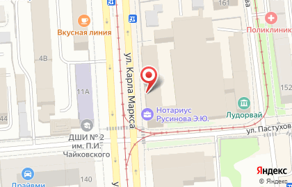 Магазин канцелярских товаров и бланков на улице Пастухова на карте