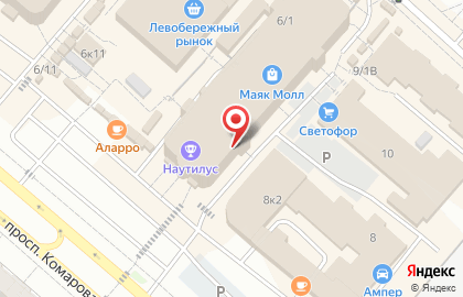 Магазин электроники Fumiko на проспекте Комарова на карте