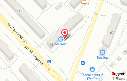 Супермаркет Магнит у дома на улице Чапаева на карте