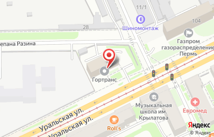 Банкомат Западно-Уральский банк в Мотовилихинском районе на карте