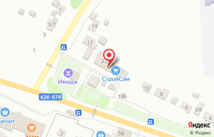 Магазин-склад строительных материалов Строй сам на карте
