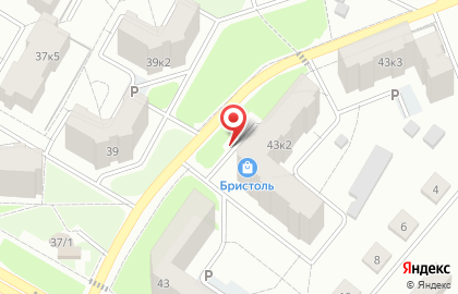 Магазин у дома Бристоль в Фрунзенском районе на карте