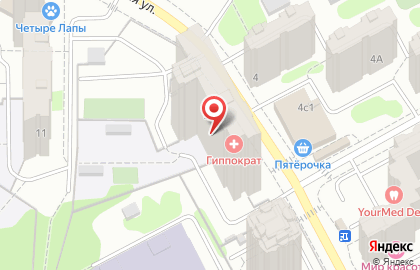 Медицинский центр Гиппократ на Совхозной улице на карте