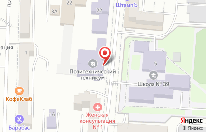 Саранский политехнический техникум на улице Володарского на карте