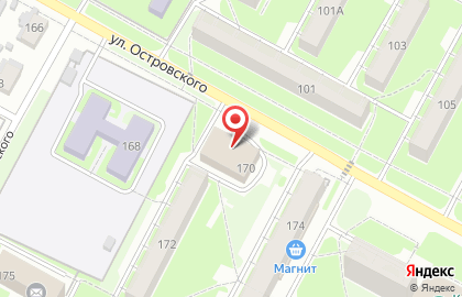Магазин Свежее мясо на улице Островского на карте