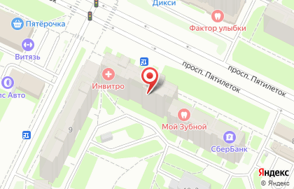 Трикотаж одежда для всех на проспекте Большевиков на карте