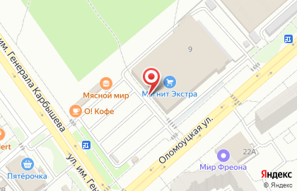 Центр бытовых услуг на Оломоуцкой улице на карте