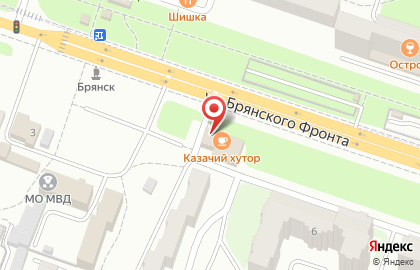 Кафе Казачий хутор в Брянске на карте