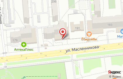 Магазин цветов Цветы Амура на улице Масленникова на карте