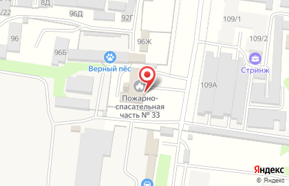 Пожарная часть №33 на Красной улице на карте