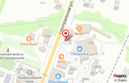 Продуктовый магазин Славянка на Центральной улице на карте