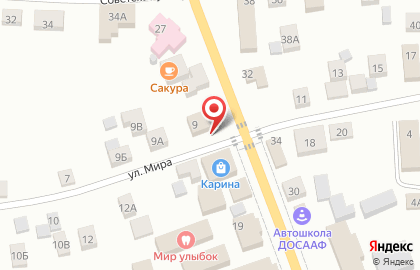 Магазин Уголок на улице Мира на карте