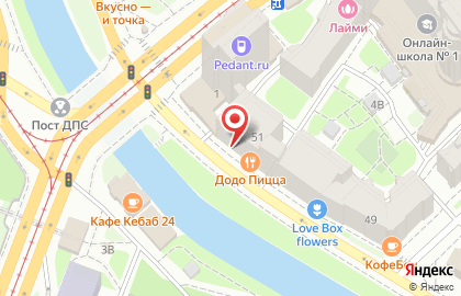 Ресторан Евразия на набережной Чёрной речки, 51а на карте