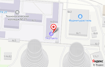 Учебный центр подготовки водителей, Технологический колледж №21 на карте