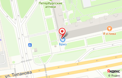 Супермаркет Бриз в Московском районе на карте