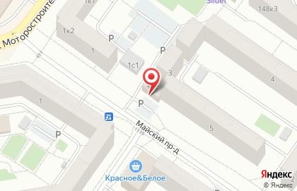 Продовольственный магазин Абсолют-Экспресс в Майском проезде на карте