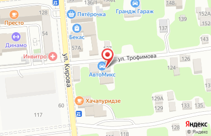 Автосервис АвтоМикс на Кооперативной улице на карте