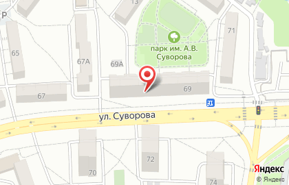 Продуктовый магазин в Индустриальном районе на карте