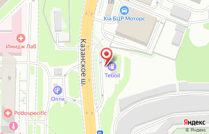 Аквакар на Казанском шоссе на карте