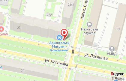 Агентство недвижимости и юридических услуг в Архангельске на карте