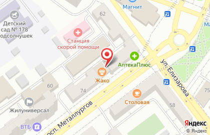 ООО Русфинанс Банк на проспекте Металлургов на карте