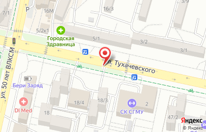 Рекламный щит 3х6м. на улице 50 лет ВЛКСМ на карте