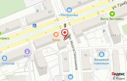 Парикмахерская Стрижка-SHOP на улице Грибоедова на карте