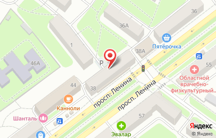 Супермаркет Север на проспекте Ленина на карте
