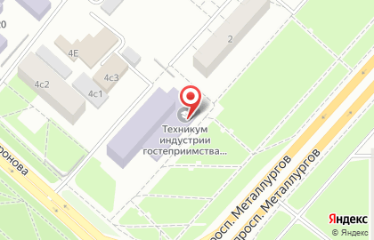 Общественная организация Барменская ассоциация России на проспекте Металлургов на карте
