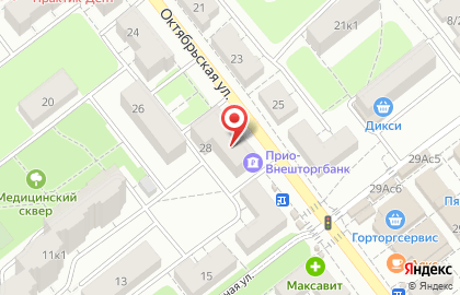 Фирменный магазин Егорьевская колбасно-гастрономическая фабрика на Октябрьской улице на карте