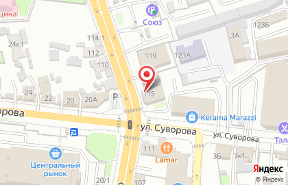 Магазин одежды на ул. Урицкого, 115а на карте