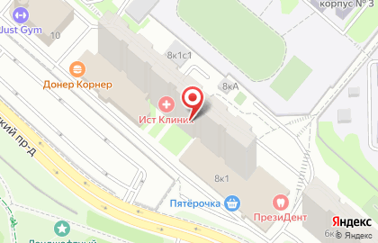 Медицинский центр Лабмгму на метро Волоколамская на карте