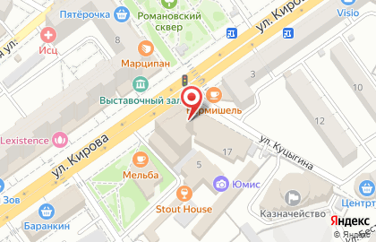 Якитория на улице Куцыгина на карте