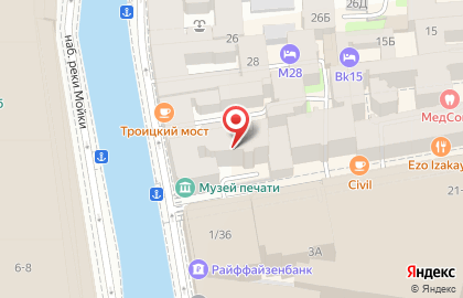 Музей печати Санкт-Петербурга на карте