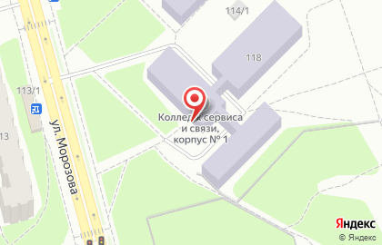 Сыктывкарский колледж сервиса и связи на улице Морозова на карте