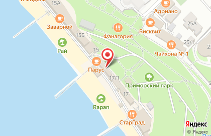 Парус на Приморской улице на карте
