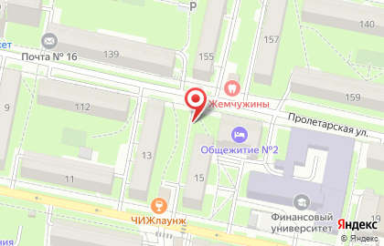 Киоск по продаже овощей и фруктов на Пролетарской улице на карте