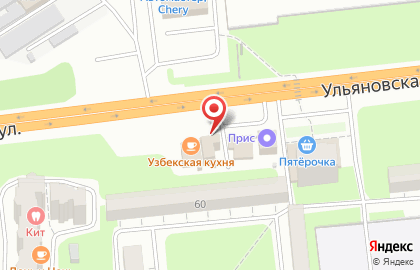 Автокомплекс на Ульяновской улице на карте