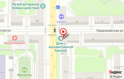 Магазин Новый Мясной на проспекте Ленина на карте