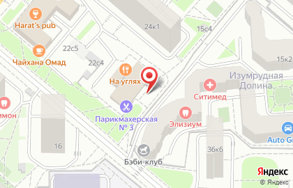 Салон красоты Парикмахерская №3 на Ярцевской улице на карте