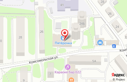 Химчистка Лора на Комсомольской улице на карте